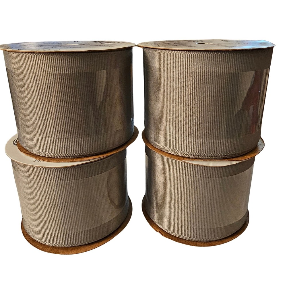 Offray Grosgrain Ribbon 2.25" x 9ft Gray Craft Sewing 4 Spools Bulk